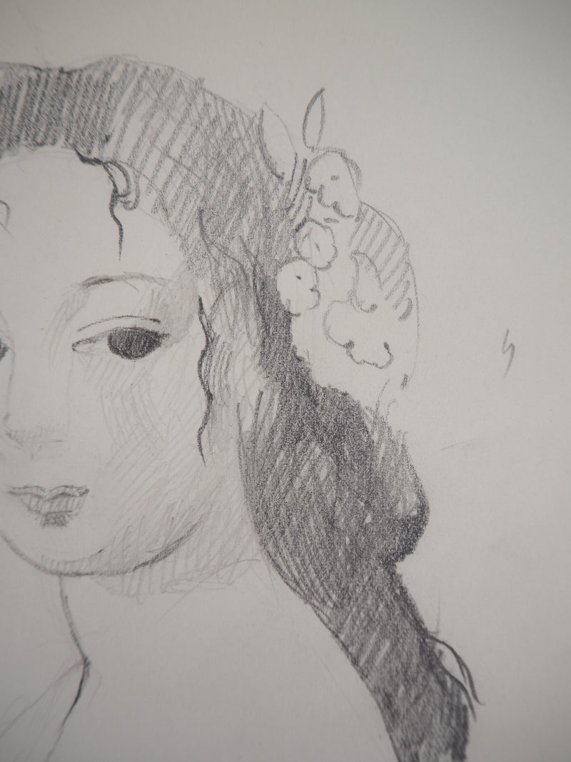 Marie LAURENCIN : Portrait de la jeune femme - Dessin (détail)