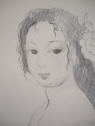 Marie LAURENCIN : Portrait de la jeune femme - Dessin (détail)