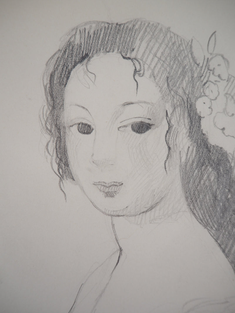 Marie LAURENCIN : Portrait de la jeune femme - Dessin (détail)