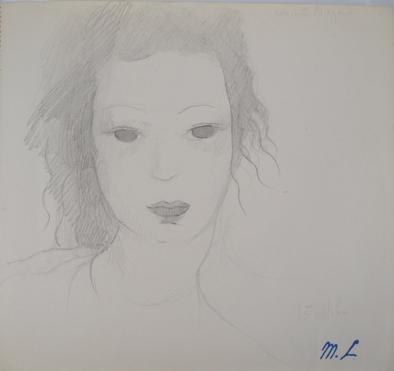 Marie LAURENCIN : Rêveuse - Dessin