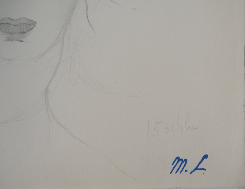 Marie LAURENCIN : Rêveuse - Dessin (détail)