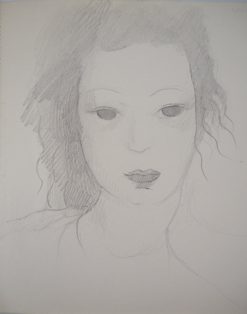 Marie LAURENCIN : Rêveuse - Dessin (détail)