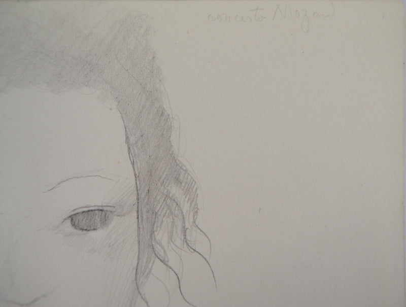 Marie LAURENCIN : Rêveuse - Dessin (détail)