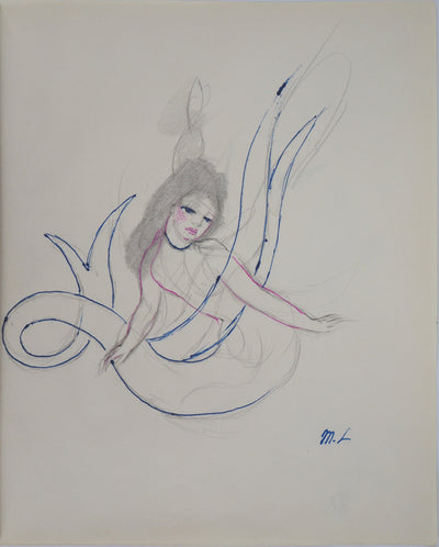 Marie LAURENCIN : Sirène, 1953 - Dessin