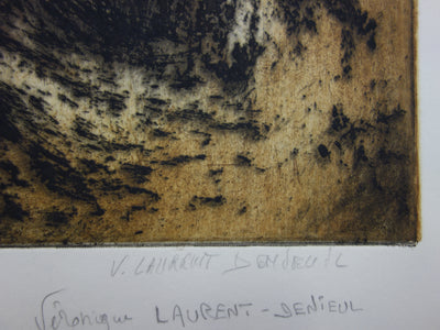 Véronique LAURENT-DENIEUIL : Jeux d'ombres - Gravure (détail)