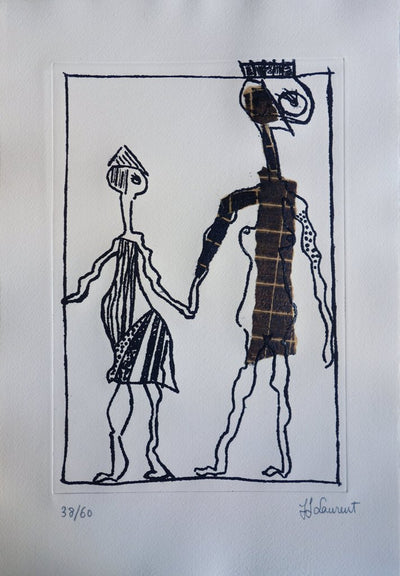 Jean-Jacques LAURENT : Les amoureux de Nice - Gravure