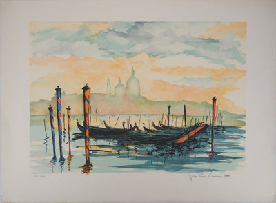 Jean-Pierre LAURENT : Matin à Venise - Lithographie