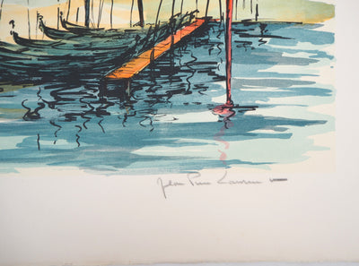 Jean-Pierre LAURENT : Matin à Venise - Lithographie (détail)