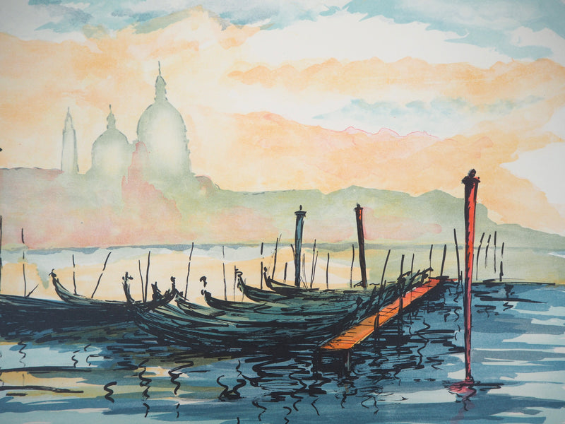 Jean-Pierre LAURENT : Matin à Venise - Lithographie (détail)