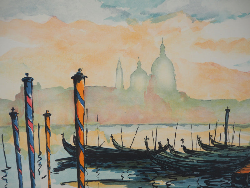 Jean-Pierre LAURENT : Matin à Venise - Lithographie (détail)