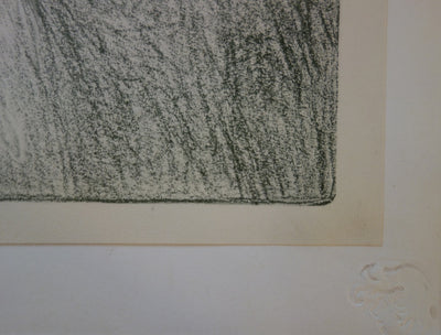 Ernest LAURENT : Soir d'octobre - Lithographie (détail)