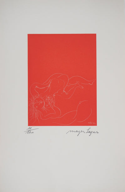 Meyer LAZAR : Cantique des Cantiques, Les amants ardents, Gravure originale (vue générale) - Crédit photo : Galerie Art.Paris