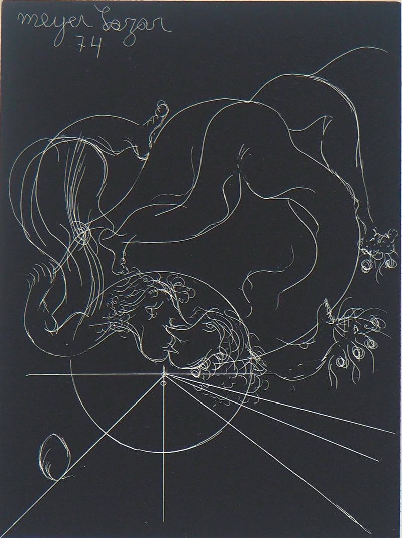 Meyer LAZAR : Cantique des Cantiques, Amour astronomique, Gravure originale (photo de détail 2) - Crédit photo : Galerie Art.Paris