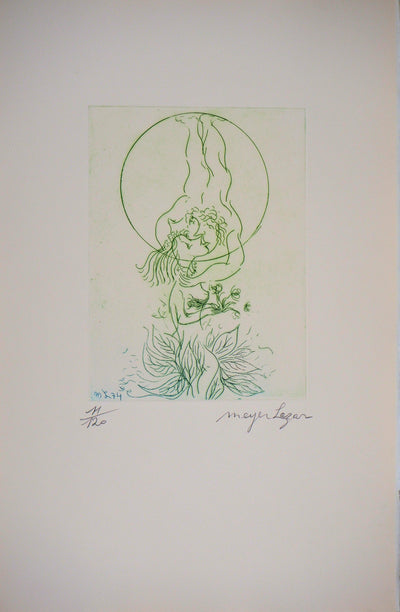 Meyer LAZAR : Cantique des Cantiques, Le plus doux baiser, Gravure originale (vue générale) - Crédit photo : Galerie Art.Paris