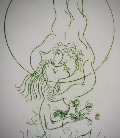 Meyer LAZAR : Cantique des Cantiques, Le plus doux baiser, Gravure originale (photo de détail 3) - Crédit photo : Galerie Art.Paris