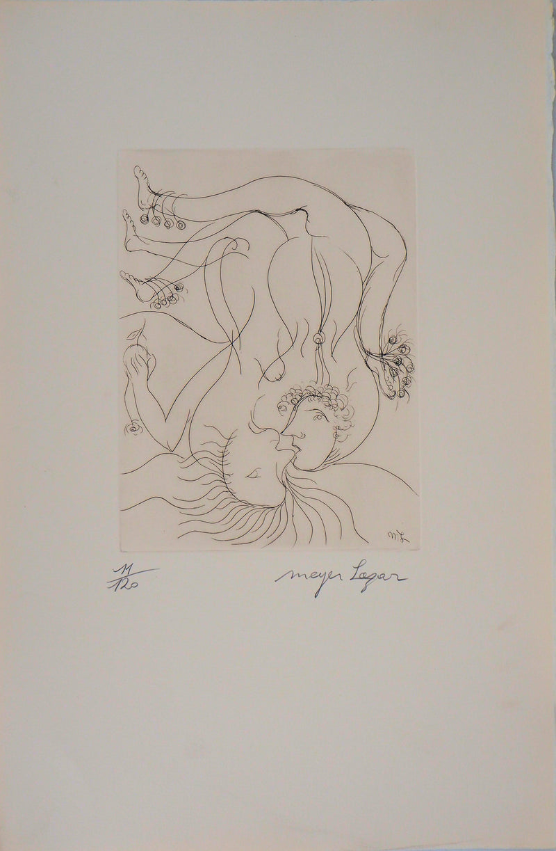 Meyer LAZAR : Cantique des Cantiques, Amour renversant, Gravure originale (vue générale) - Crédit photo : Galerie Art.Paris