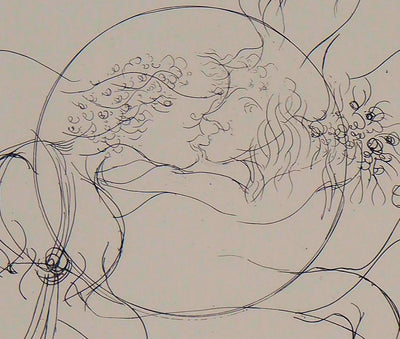 Meyer LAZAR : Cantique des Cantiques, Sphère amoureuse, Gravure originale (photo de détail 3) - Crédit photo : Galerie Art.Paris