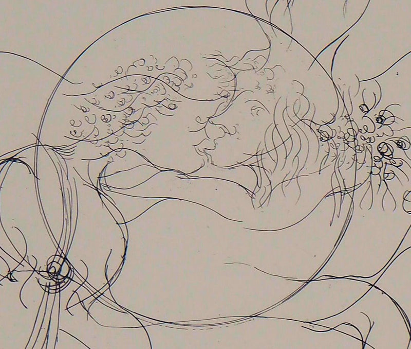 Meyer LAZAR : Cantique des Cantiques, Sphère amoureuse, Gravure originale (photo de détail 3) - Crédit photo : Galerie Art.Paris