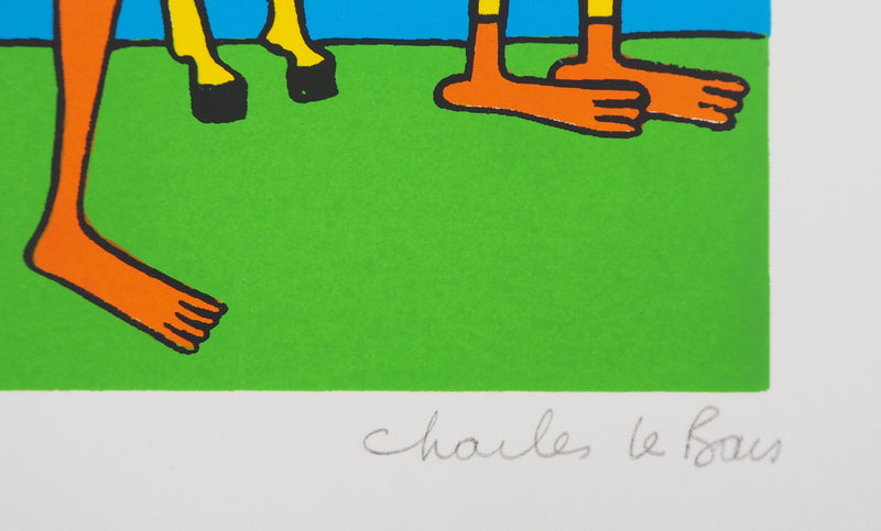 Charles LE BARS : Rencontre - Sérigraphie (détail)