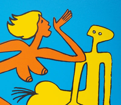 Charles LE BARS : Rencontre - Sérigraphie (détail)