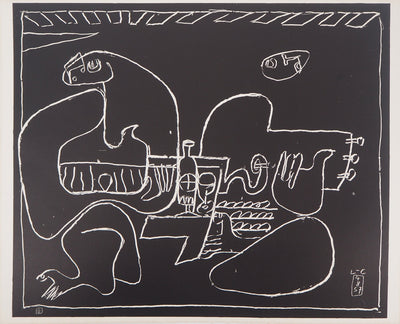  LE CORBUSIER : Deux Musiciennes, 1957 - Lithographie