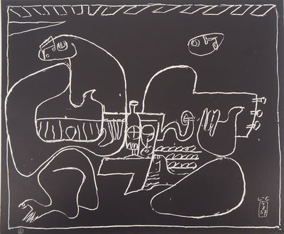  LE CORBUSIER : Deux Musiciennes, 1957 - Lithographie (détail)