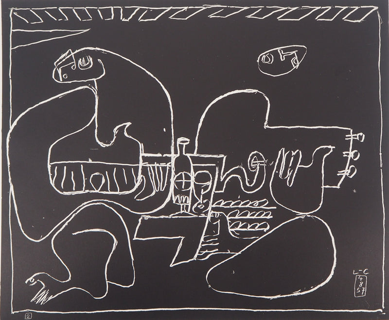  LE CORBUSIER : Deux Musiciennes, 1957 - Lithographie (détail)