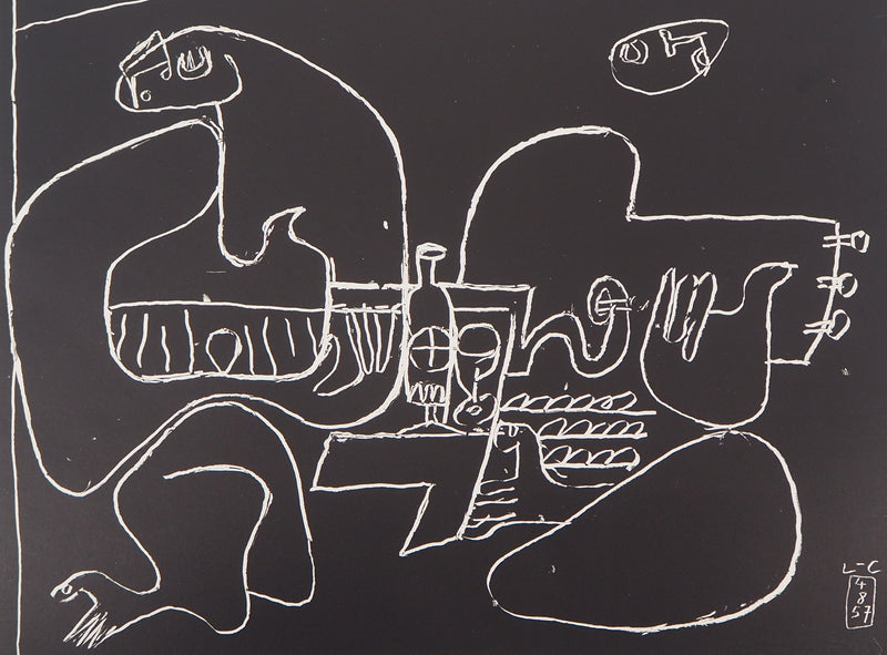  LE CORBUSIER : Deux Musiciennes, 1957 - Lithographie (détail)