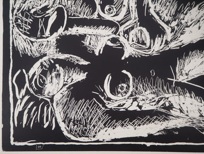  LE CORBUSIER : Trois personnages couchés, 1957 - Lithographie (détail)