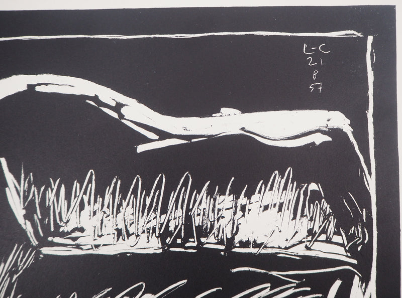  LE CORBUSIER : Trois personnages couchés, 1957 - Lithographie (détail)