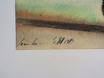 Jean Luc LE GALL : L'automne, 1985 - Aquarelle (détail)