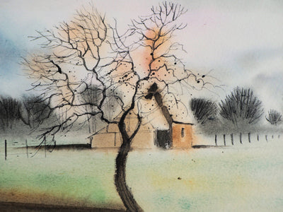 Jean Luc LE GALL : L'automne, 1985 - Aquarelle (détail)