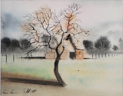 Jean Luc LE GALL : L'automne, 1985 - Aquarelle (détail)
