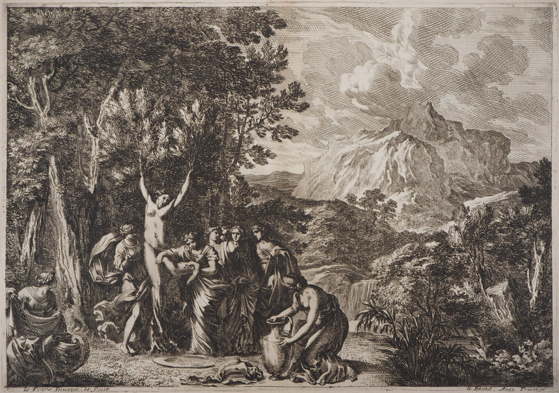  LE POTRE : La naissance - Gravure