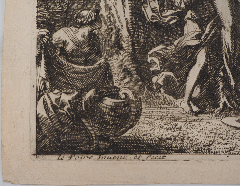  LE POTRE : La naissance - Gravure (détail)