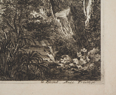  LE POTRE : La naissance - Gravure (détail)