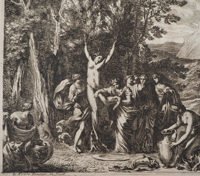  LE POTRE : La naissance - Gravure (détail)
