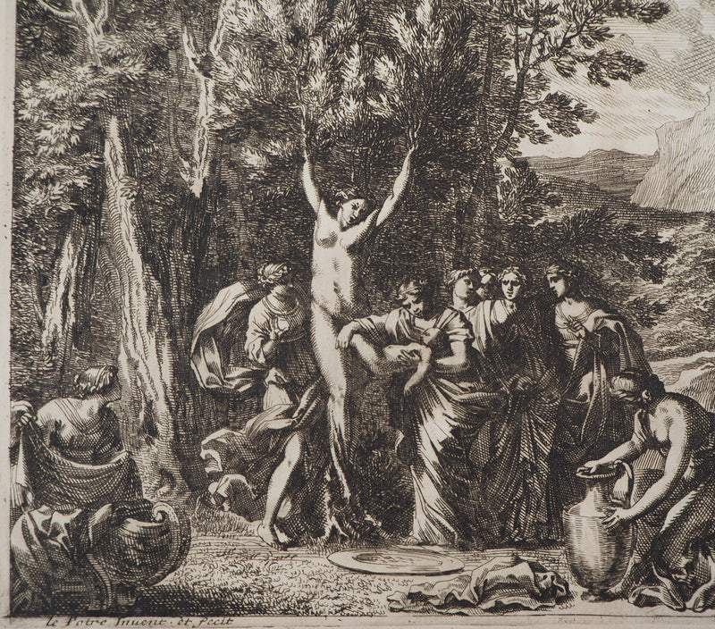  LE POTRE : La naissance - Gravure (détail)