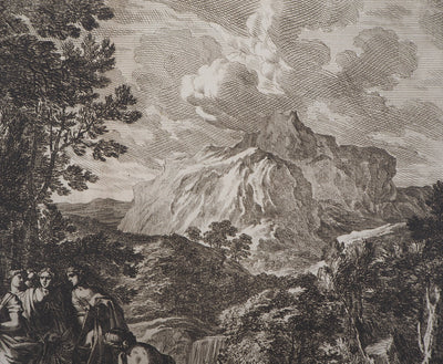  LE POTRE : La naissance - Gravure (détail)