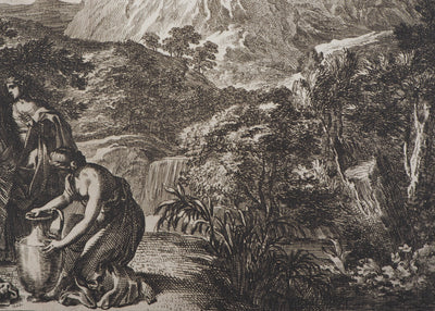  LE POTRE : La naissance - Gravure (détail)