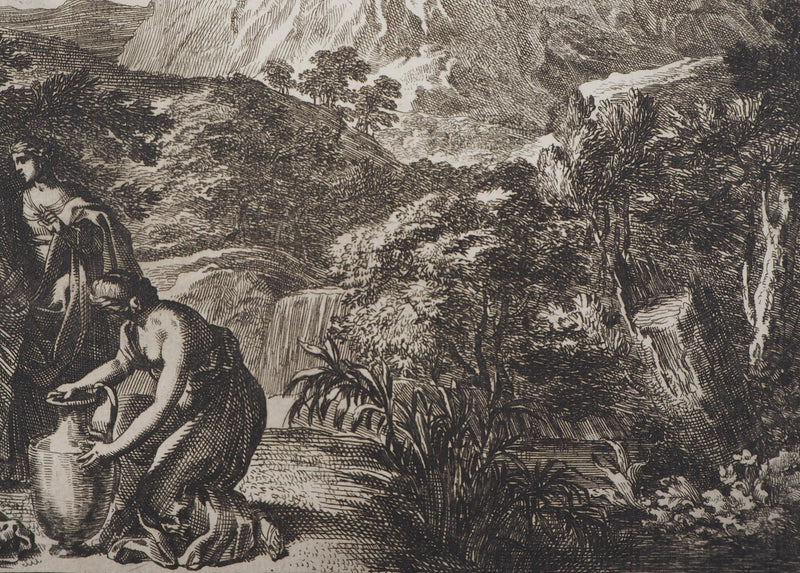  LE POTRE : La naissance - Gravure (détail)