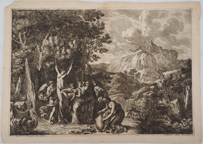  LE POTRE : La naissance - Gravure (détail)