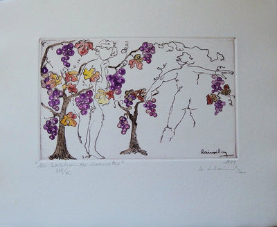  LE RAINVILLE : Les Bacchantes soeurettes - Gravure