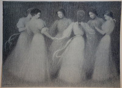 Henri LE SIDANER : La Ronde - Lithographie (détail)