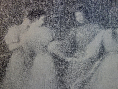 Henri LE SIDANER : La Ronde - Lithographie (détail)