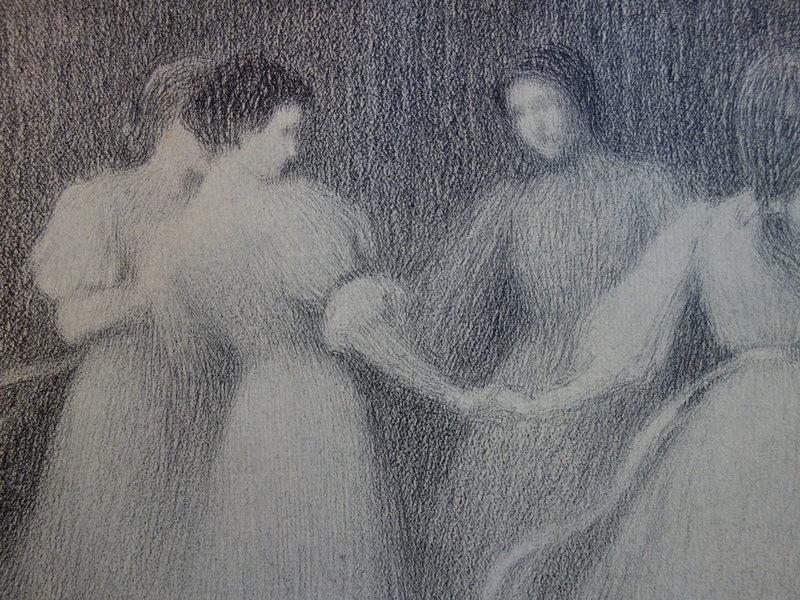 Henri LE SIDANER : La Ronde - Lithographie (détail)