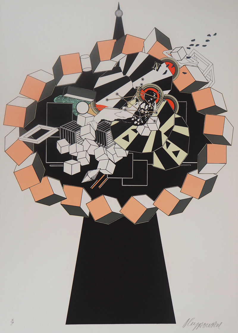 Alain LE YAOUANC : Korkozégone - Lithographie (détail)