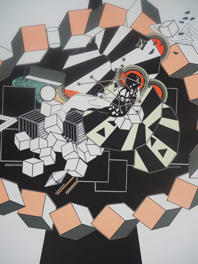 Alain LE YAOUANC : Korkozégone - Lithographie (détail)