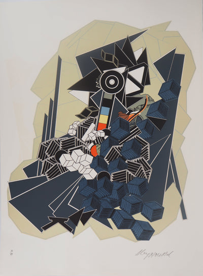 Alain LE YAOUANC : Monutens - Lithographie