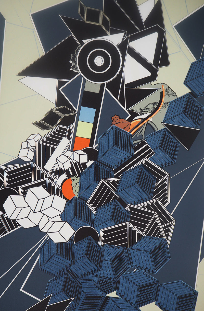 Alain LE YAOUANC : Monutens - Lithographie (détail)